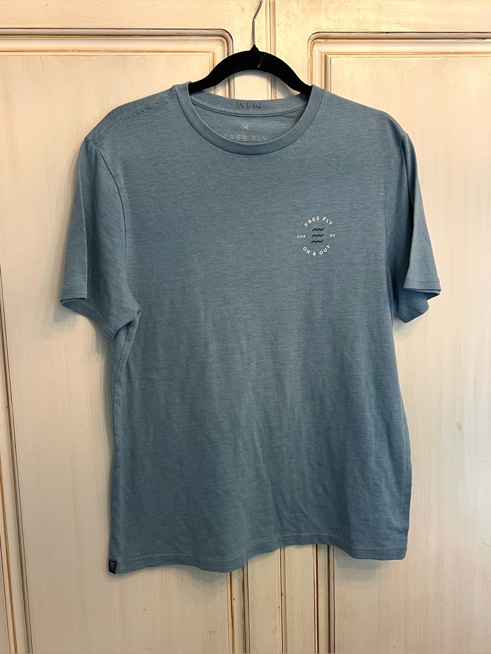 Free Fly T Shirt Blue Bamboo Blend Fly Fishing M